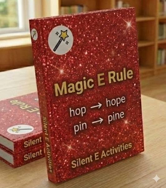 The Magic E Rule Activity Pack – Silent E / Split Digraphs Worksheets (a_e, i_e, o_e, u_e)