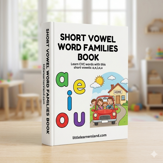 Short Vowel Word Families Workbook – CVC Word Practice for Kindergarten & Phase 2 Phonics