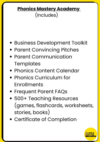 Level 3: Phonics Mastery & Business Academy (Ed-Tech Entrepreneur)
